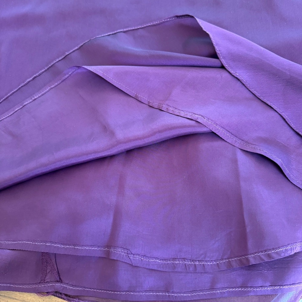 Jade Couture Dress Mother of the Bride Groom Ruched One Shoulder Purple Size 6 - Picture 16 of 16